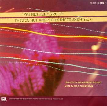 SP David Bowie: This Is Not America (Theme From The Original Motion Picture, The Falcon And The Snowman)