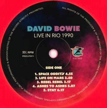 2LP David Bowie: Live in Rio 1990 LTD | NUM | CLR