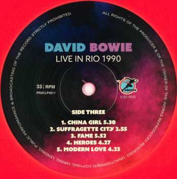 2LP David Bowie: Live in Rio 1990 LTD | NUM | CLR