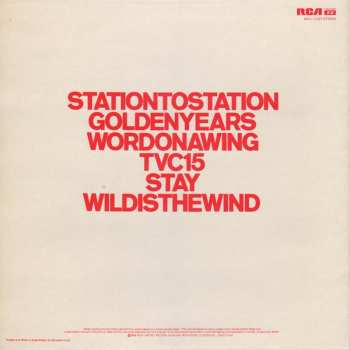 LP David Bowie: Station To Station (limited Picture Vinyl)