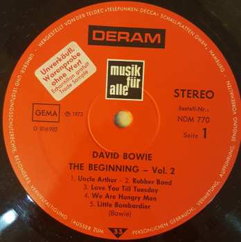 LP David Bowie: The Beginning - Vol. 2