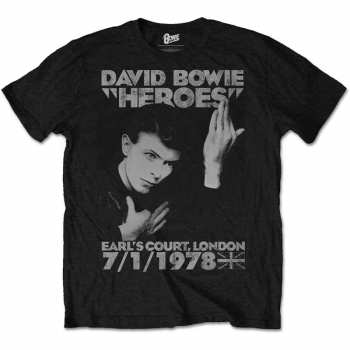 Merch David Bowie: T-shirt Heroes Earls Court