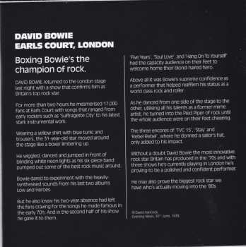 2CD David Bowie: Welcome To The Blackout (Live London '78)