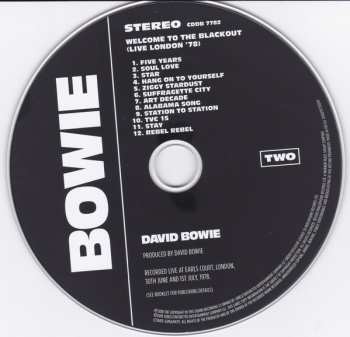 2CD David Bowie: Welcome To The Blackout (Live London '78)