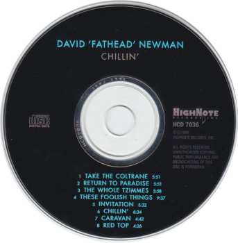 CD David "Fathead" Newman: Chillin'