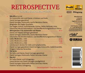CD David Geringas: Retrospective: David Geringas Plays Osvaldas Balakauskas