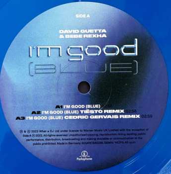LP David Guetta: I’m Good (Blue) / Baby Don't Hurt Me CLR | LTD