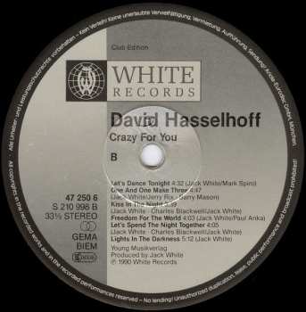LP David Hasselhoff: Crazy For You