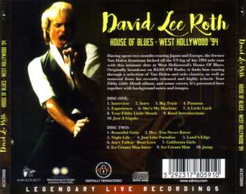 CD David Lee Roth: House Of Blues - West Hollywood '94