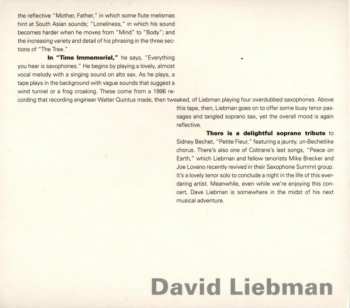 CD David Liebman: The Distance Runner