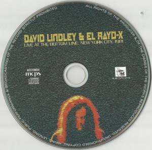 CD David Lindley And El Rayo-X: Live At The Bottom Line, New York City, 1981
