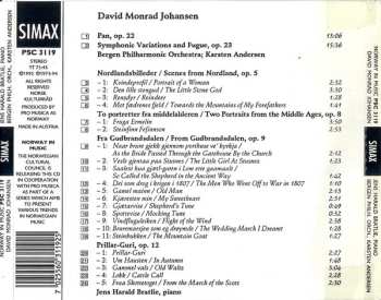 CD David Monrad Johansen: Piano Works Symphonic Variations and Fugue, op.23 Pan, op. 22