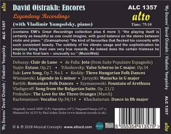 CD David Oistrach: Encores For Violin