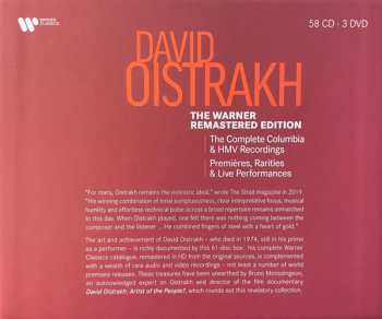 58CD/3DVD/Doos David Oistrach: The Warner Remastered Edition - (The Complete Columbia & HMV Recordings / Premieres, Rarities & Live Performances)