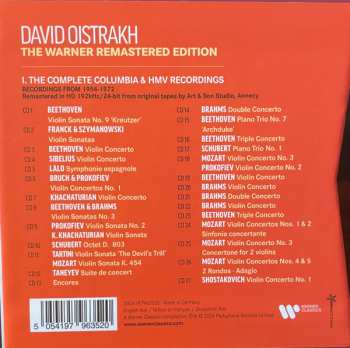 58CD/3DVD/Doos David Oistrach: The Warner Remastered Edition - (The Complete Columbia & HMV Recordings / Premieres, Rarities & Live Performances)