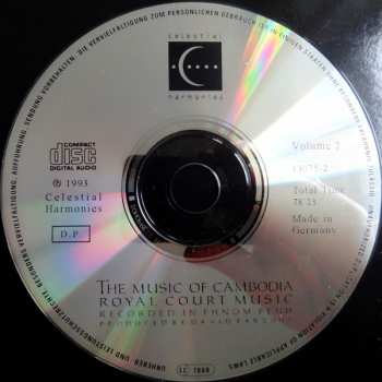 CD David Parsons: The Music Of Cambodia • Royal Court Music