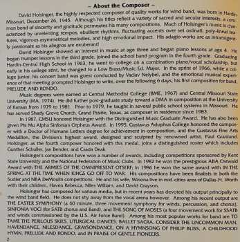 CD David Holsinger: The Symphonic Wind Music Of David R. Holsinger Volume 3