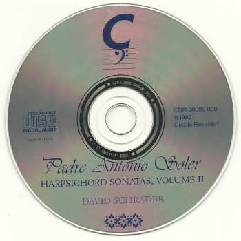 CD Padre Antonio Soler: Harpsichord Sonatas, Volume II