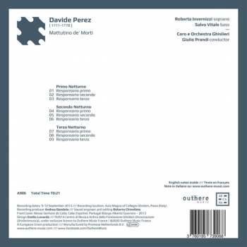CD Roberta Invernizzi: Mattutino De' Morti