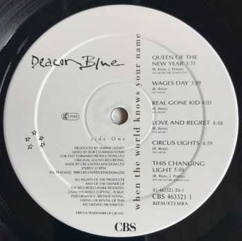 LP Deacon Blue: When The World Knows Your Name