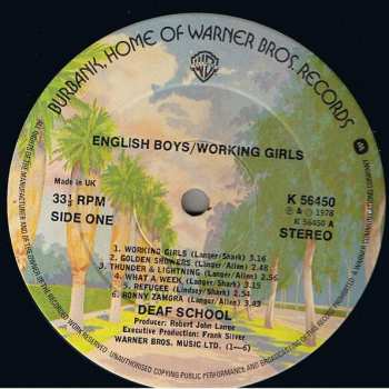 LP Deaf School: English Boys/Working Girls