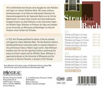 2CD Dean Billmeyer: Straube Plays Bach