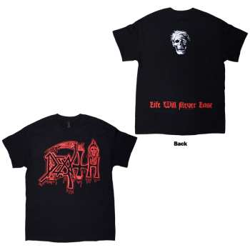 Merch Death: Death Unisex T-shirt: Life Will Never Last (black) (back Print) (large) L