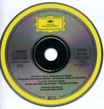 CD Claude Debussy: Debussy: Sonate Pour Flȗte, Alto Et Harpe - Syrinx / Ravel: Sonate Pour Violon Et Violoncelle - Introduction Et Allegro - Pavane