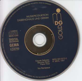 CD Claude Debussy: Debussy / Ravel / Piano Trios