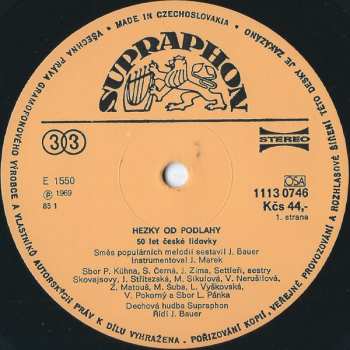 LP Dechová Hudba Supraphon: Hezky Od Podlahy - 50 Let České Lidovky (1)