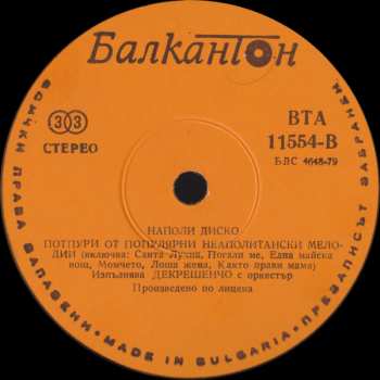 LP Eduardo De Crescenzo: Napoli Disco - Наполи диско