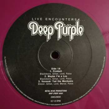 3LP Deep Purple: Live Encounters... CLR | LTD
