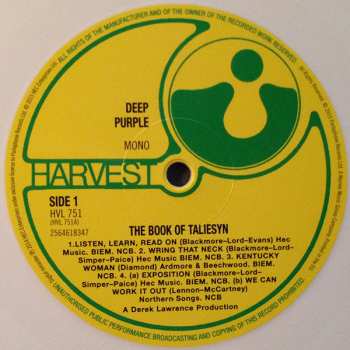 LP Deep Purple: The Book Of Taliesyn LTD | CLR
