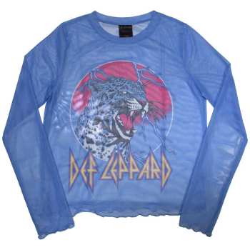 Merch Def Leppard: Dames Long Sleeve T-shirt Lightning Leopard