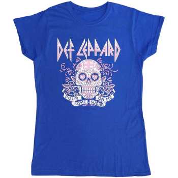 Merch Def Leppard: Dames T-shirt Pour Some Sugar On Me Skull Tour 2019
