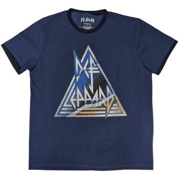 Merch Def Leppard: Ringer T-shirt Triangle Logo Def Leppard