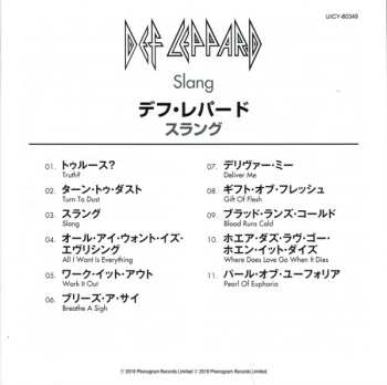 CD Def Leppard: Slang LTD