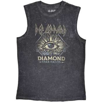 Merch Def Leppard: Def Leppard Unisex Tank T-shirt: Diamond Star Halos (charcoal Grey) (small) S