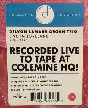 2LP Delvon LaMarr Organ Trio: Live In Loveland! CLR | LTD