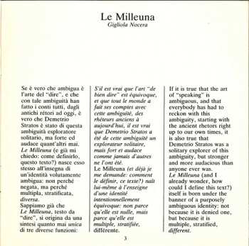 LP Demetrio Stratos: Le Milleuna