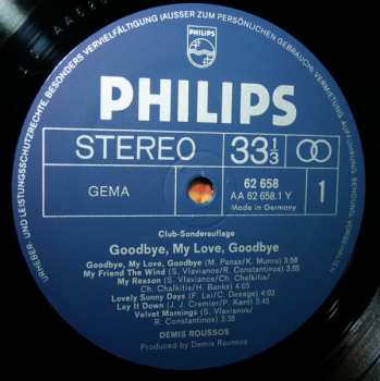 LP Demis Roussos: Goodbye, My Love, Goodbye