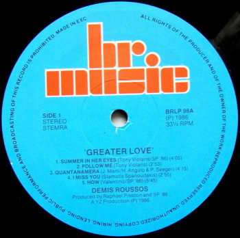 LP Demis Roussos: Greater Love