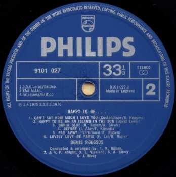 LP Demis Roussos: Happy To Be...