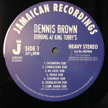 LP Dennis Brown: Dubbing At King Tubby's