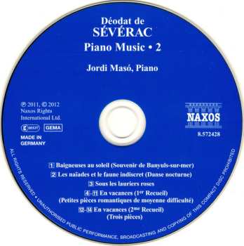 CD Déodat De Séverac: Piano Music Vol. 2
