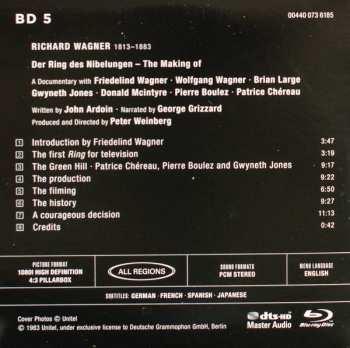 Doos/5Blu-ray Richard Wagner: Der Ring Des Nibelungen