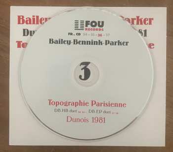 4CD/Doos Evan Parker: Topographie Parisienne (Dunois, April 2nd, 3d & 4th, 1981)