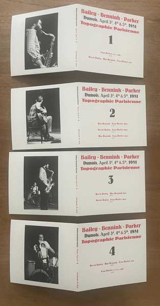 4CD/Doos Evan Parker: Topographie Parisienne (Dunois, April 2nd, 3d & 4th, 1981)