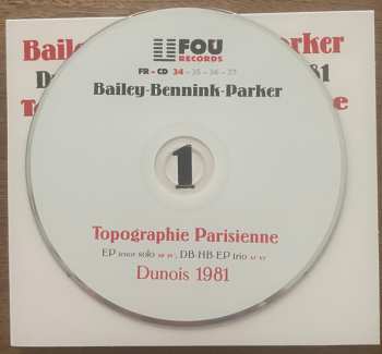 4CD/Doos Evan Parker: Topographie Parisienne (Dunois, April 2nd, 3d & 4th, 1981)