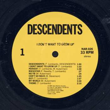 LP Descendents: I Don't Want To Grow Up